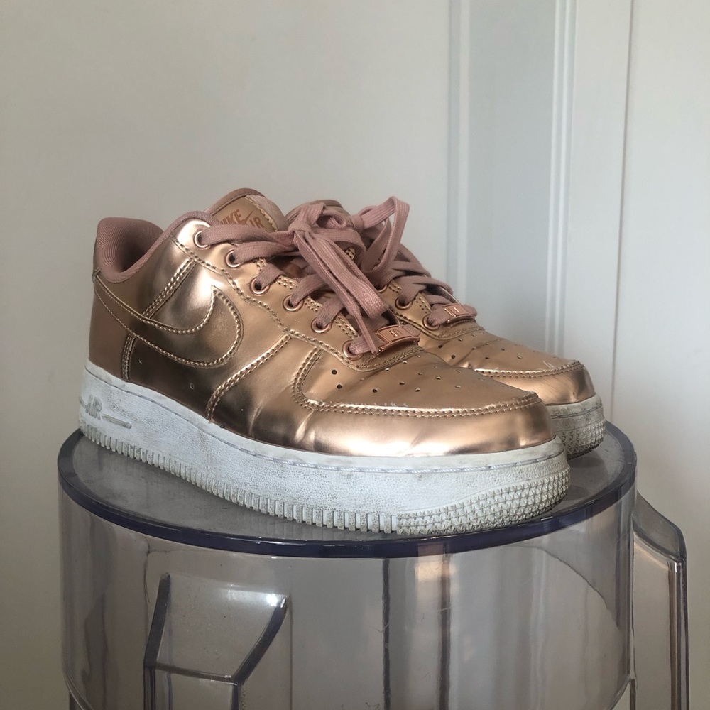 Nike Metallic Rose Gold Low-Top Sneakers